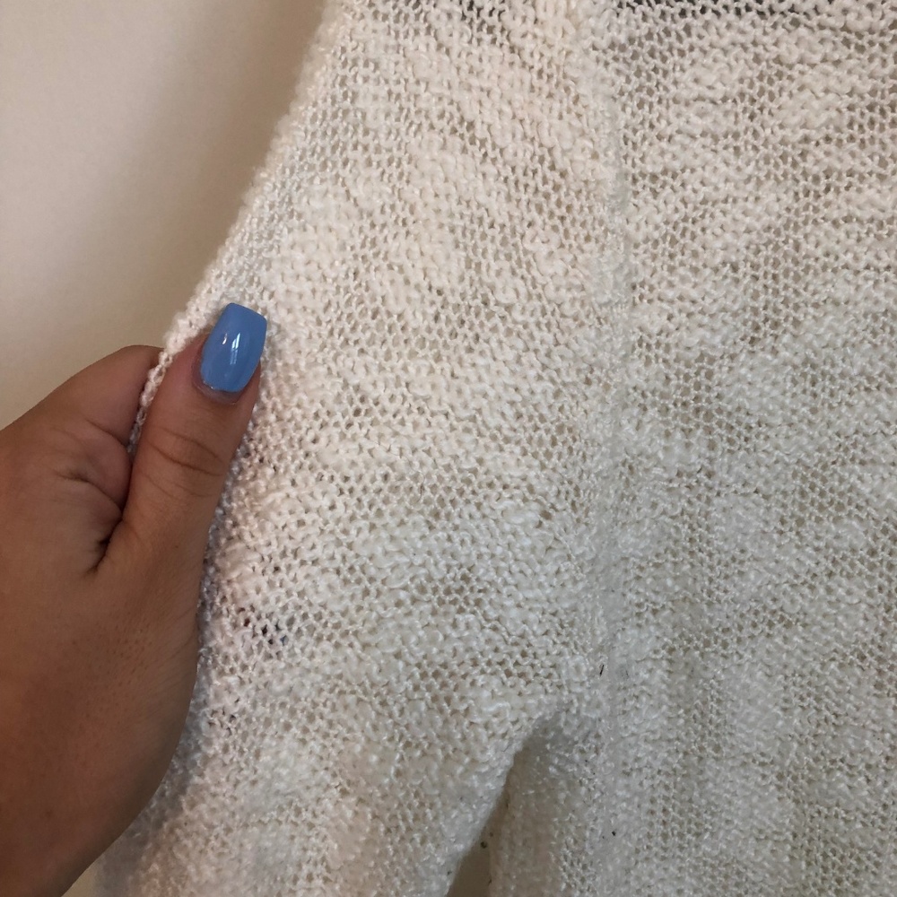 White Lace Knit Sweater - Picture 3 of 3